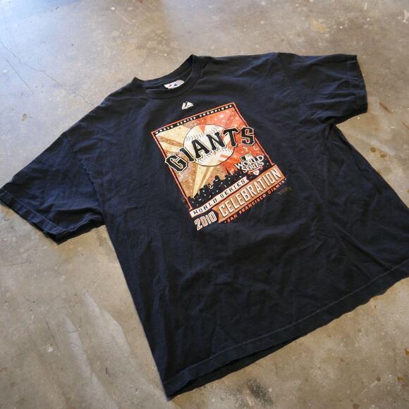 San Francisco Giants 2010 World Series Celebration 2 Sided T-Shirt - Picture 2 of 7